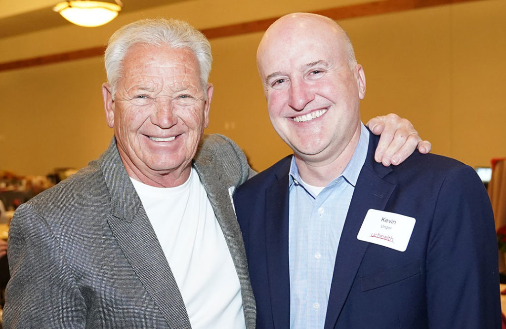 Doug Markley, left, of Markley Motors stands at Celebration of Caring, Sept. 26, 2019, with Kevin Unger, president and CEO UCHealth’s Poudre Valley Hospital and Medical Center of the Rockies. Markley Motors received UCHealth Northern Colorado Foundation’s 2019 Vitalitarian Award at the Celebration of Caring event held at the Drake Centre in Fort Collins.
