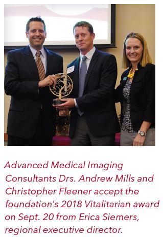 The Vitalitarian award went to Advanced Medical Imaging Consultants (AMIC)